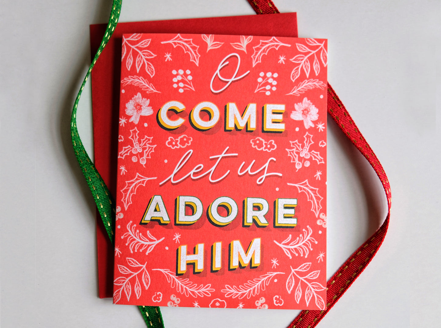 O Come Let Us Adore Him Card