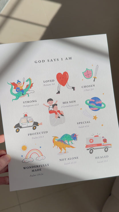 Identity In Christ Boy Art Print